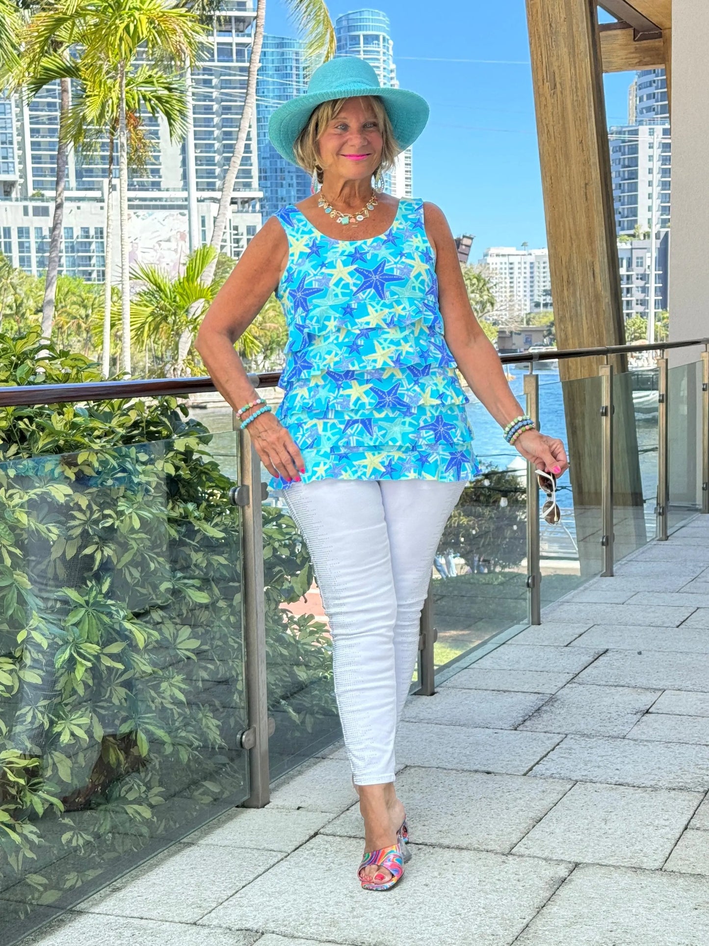 LULU B STARFISH SPLASH CHA CHA TANK