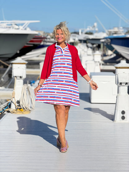 LULU B STARS RUFFLE DRESS