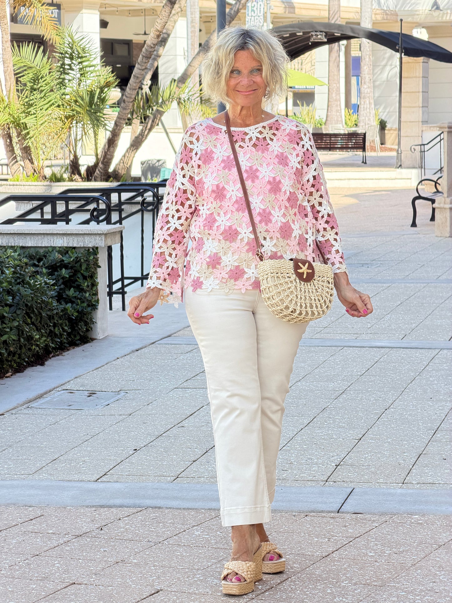 Handcrafted Floral Crochet Top