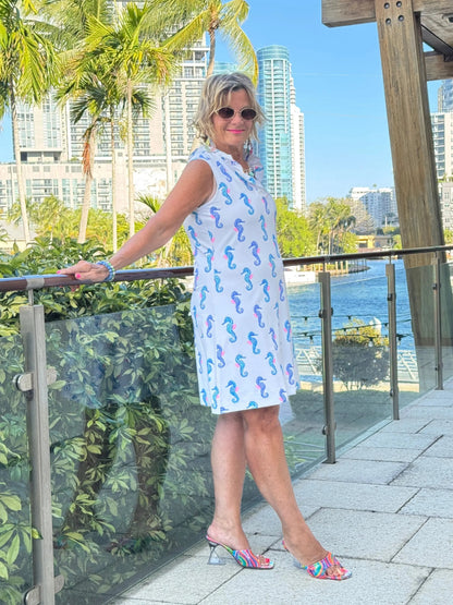 LULU B SHORELINE CHARM RUFFLE DRESS