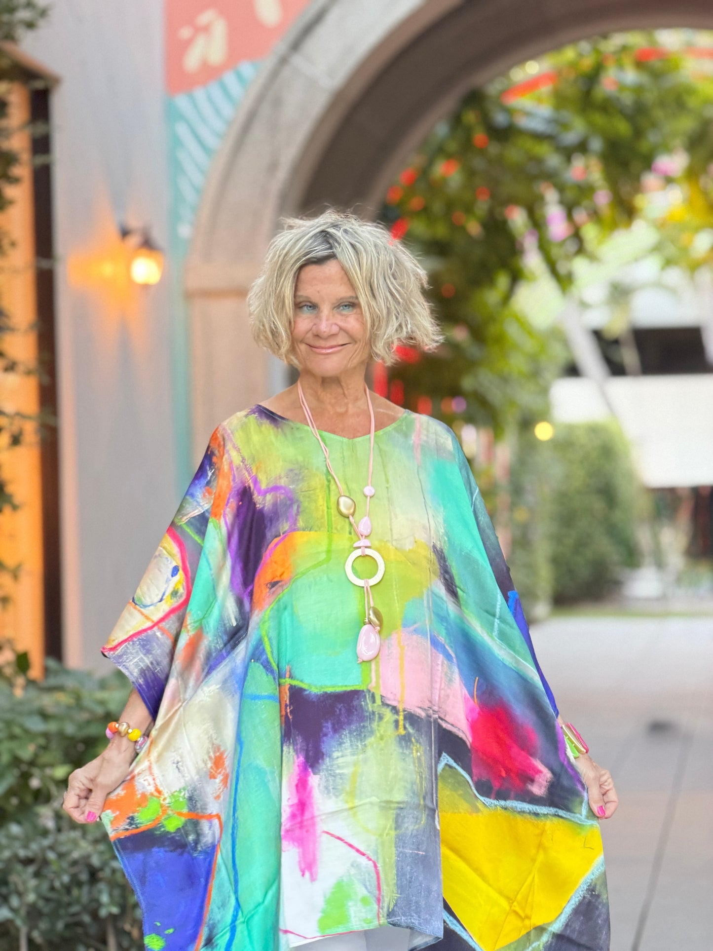 Artisan Bright Abstract Modal Kaftan