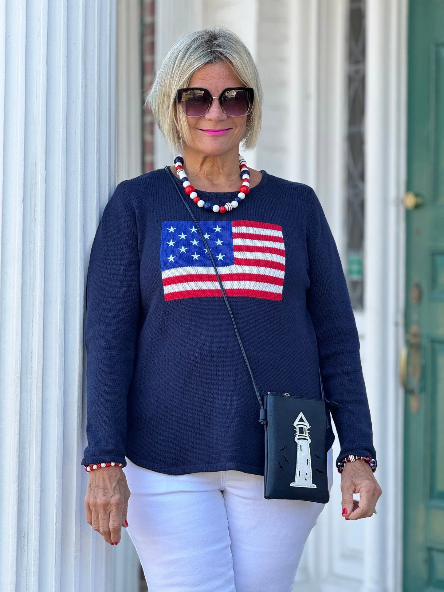 LULU-B NAVY FLAG SWEATER