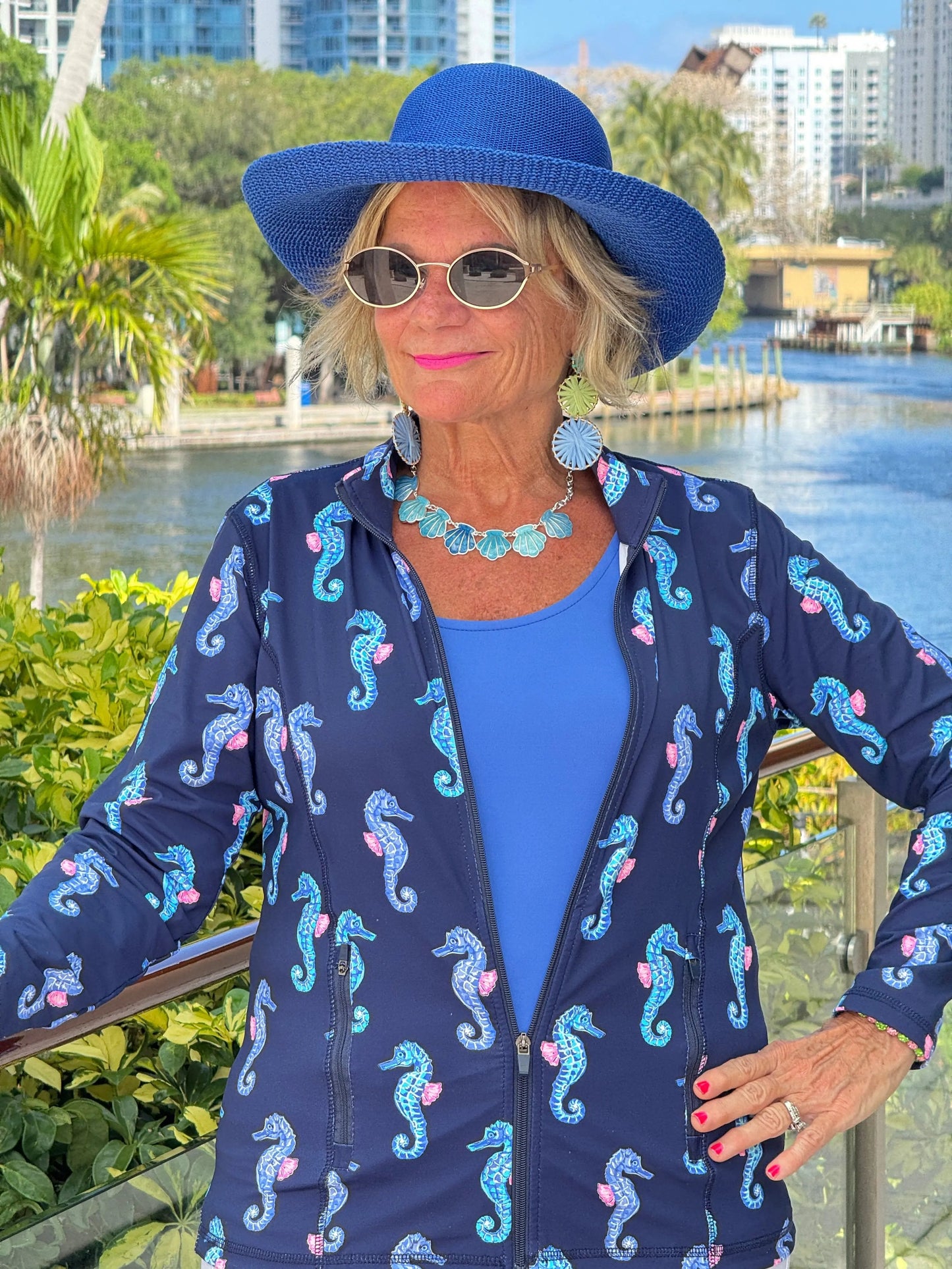 LULU B MIDNIGHT REEF FULL ZIPPER JACKET