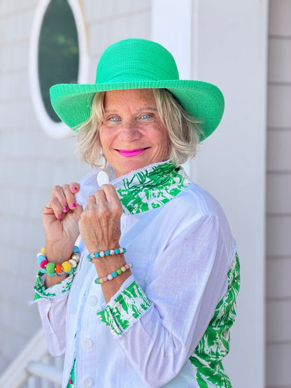 HARBOR LIGHTS GREEN LINEN JACKET