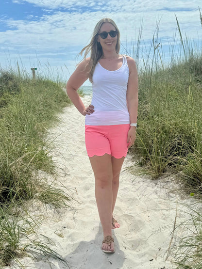 LULU-B CORAL SCALLOP SHORTS