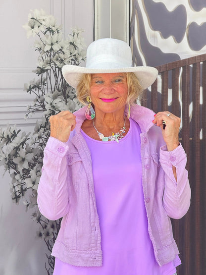 LULU B LILAC LINEN JACKET