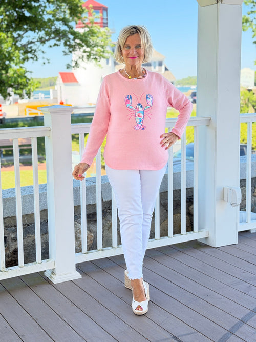 BEACH CLUB PINK LOBSTER SWEATER