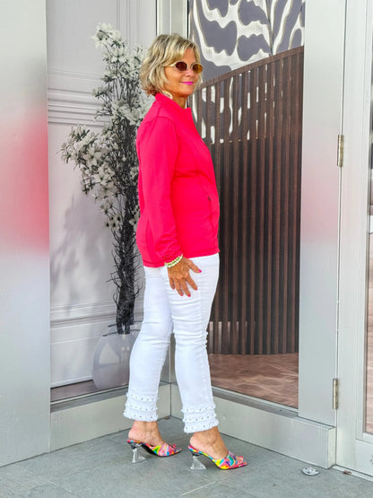 LULU-B NEW CORAL FULL ZIPPER JACKET