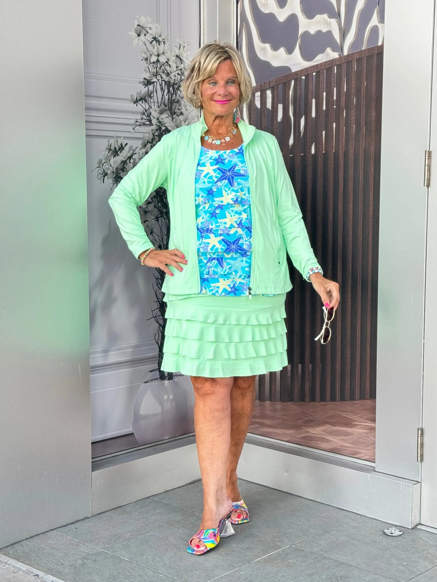 LULU B SIESTA GREEN SKORT
