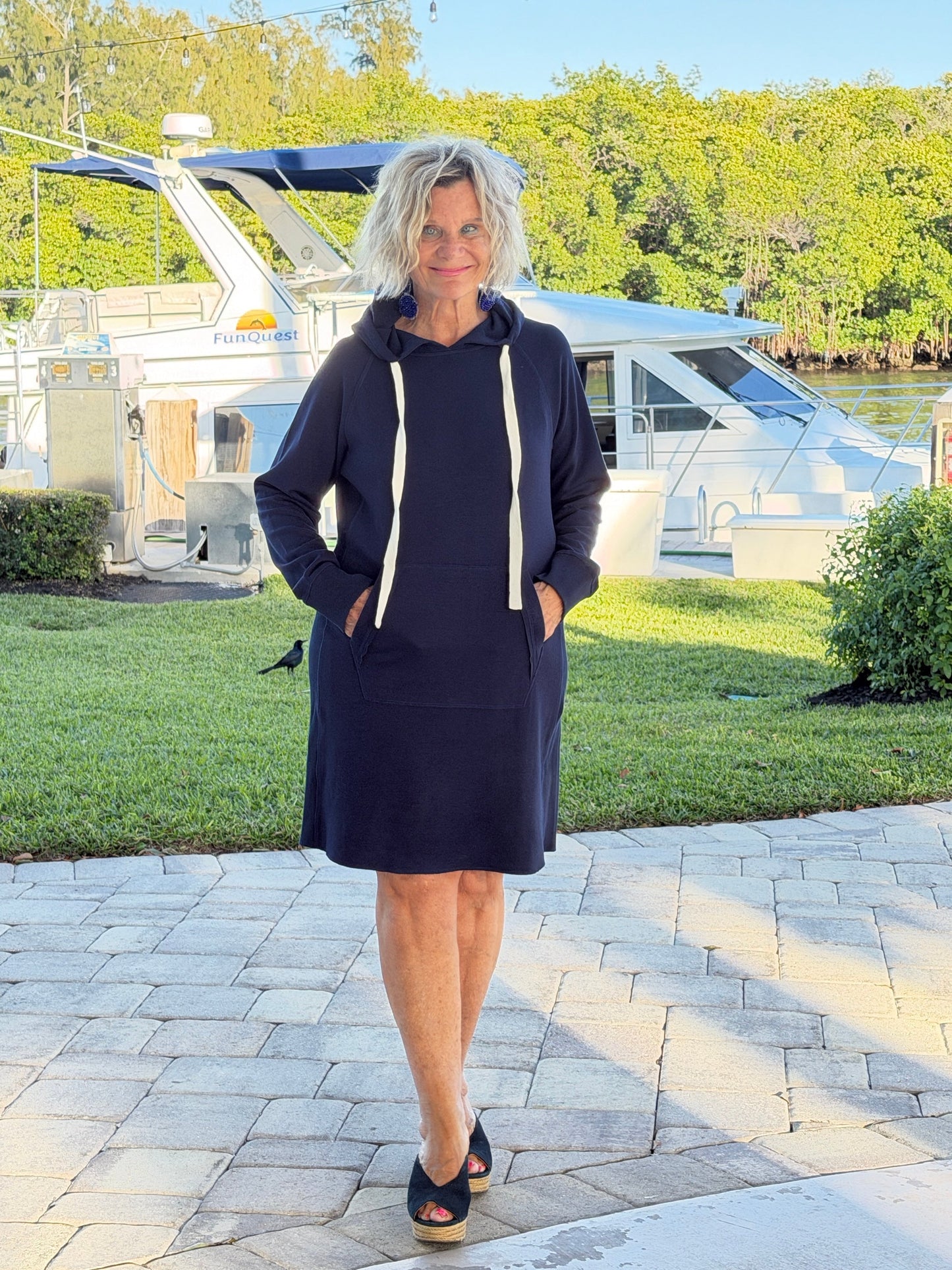 Lulu b kangaroo Navy scuba dress