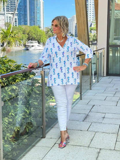 LULU B SHORELINE CHARM TUNIC