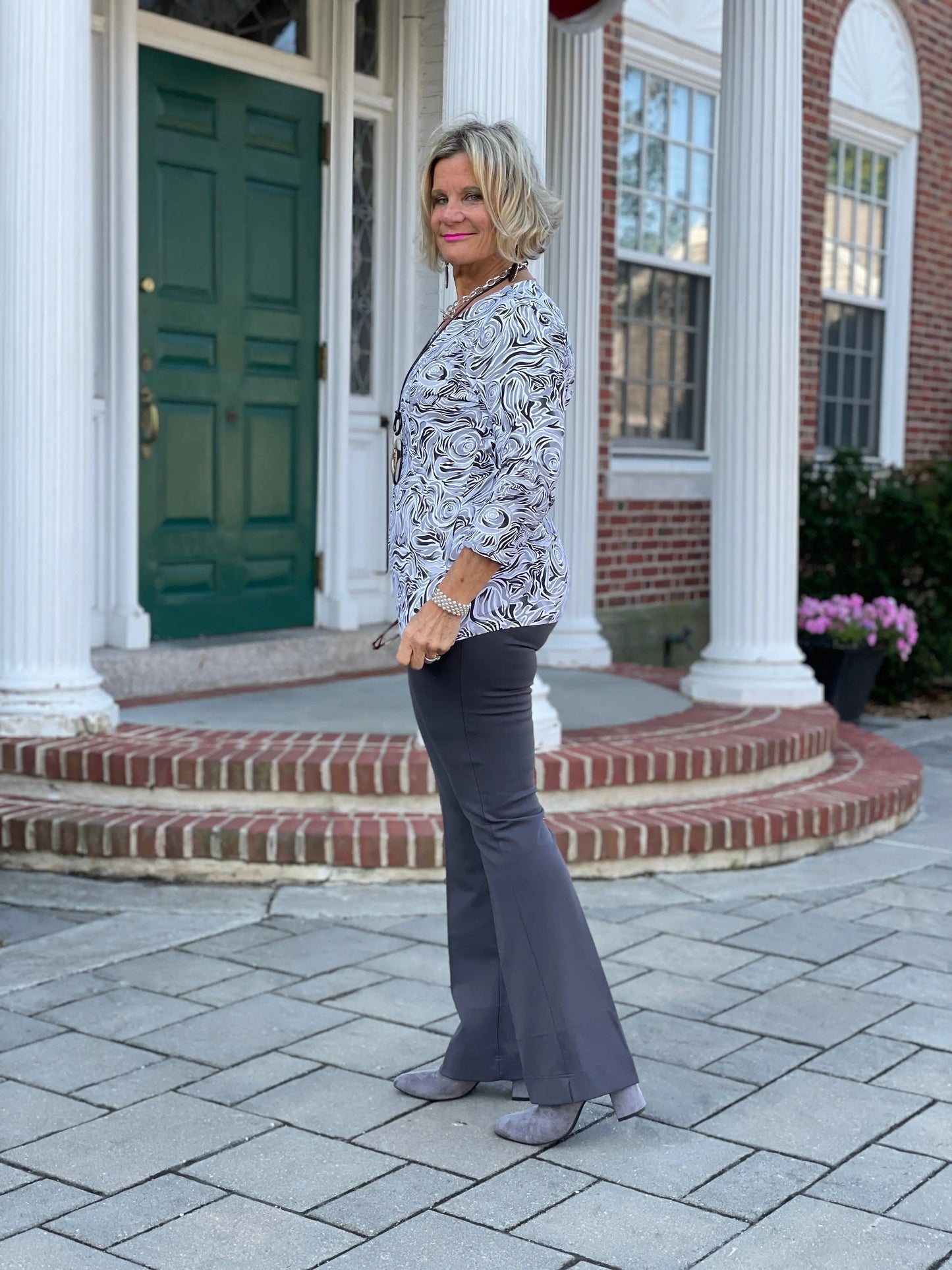 ELEGANT EXPRESSIONS V NECK TOP