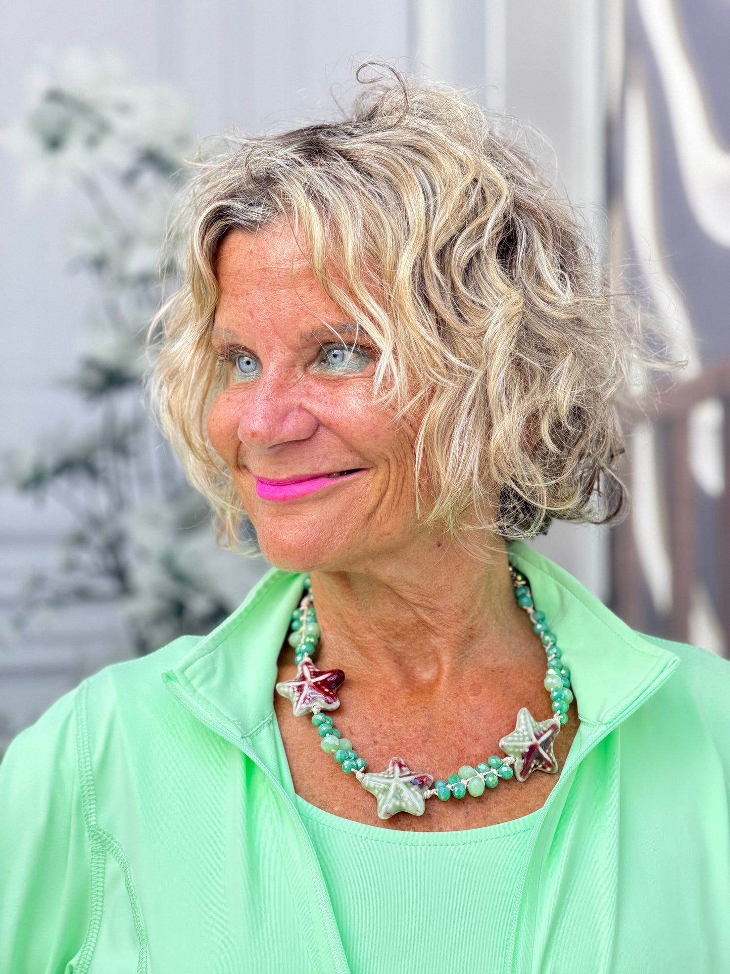LULU-B SOFT MINT FULL ZIPER JACKET