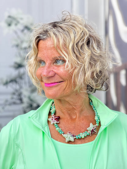 LULU-B SOFT MINT FULL ZIPER JACKET