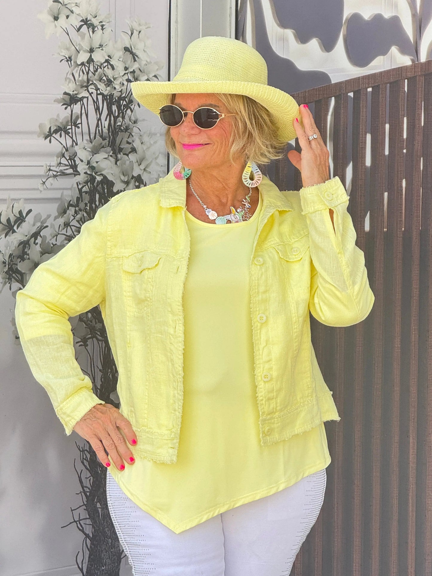 LULU-B CLEAR SUNSHINE LINEN JACKET