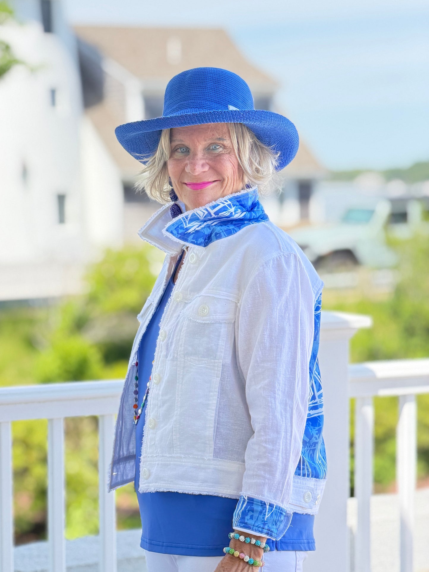 HARBOR BLUES LINEN JACKET