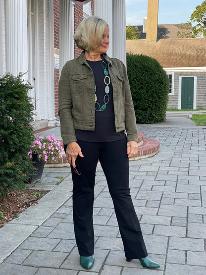 LULU-B NEW OLIVE LINEN JACKET
