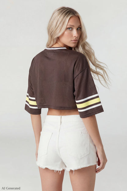 Mesh Cropped Jersey