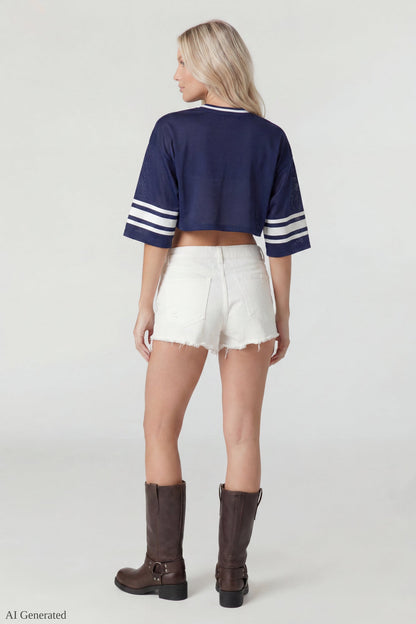 Mesh Cropped Jersey