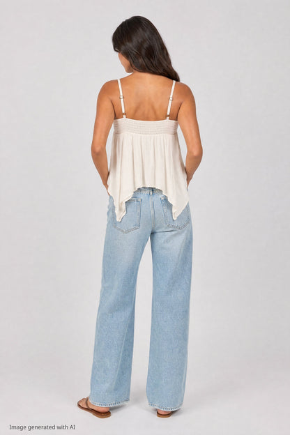 Surplice Babydoll Tank