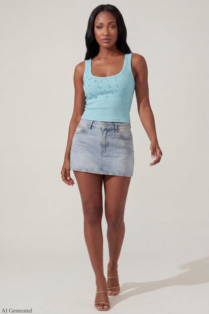 Teardrop Beaded Tank