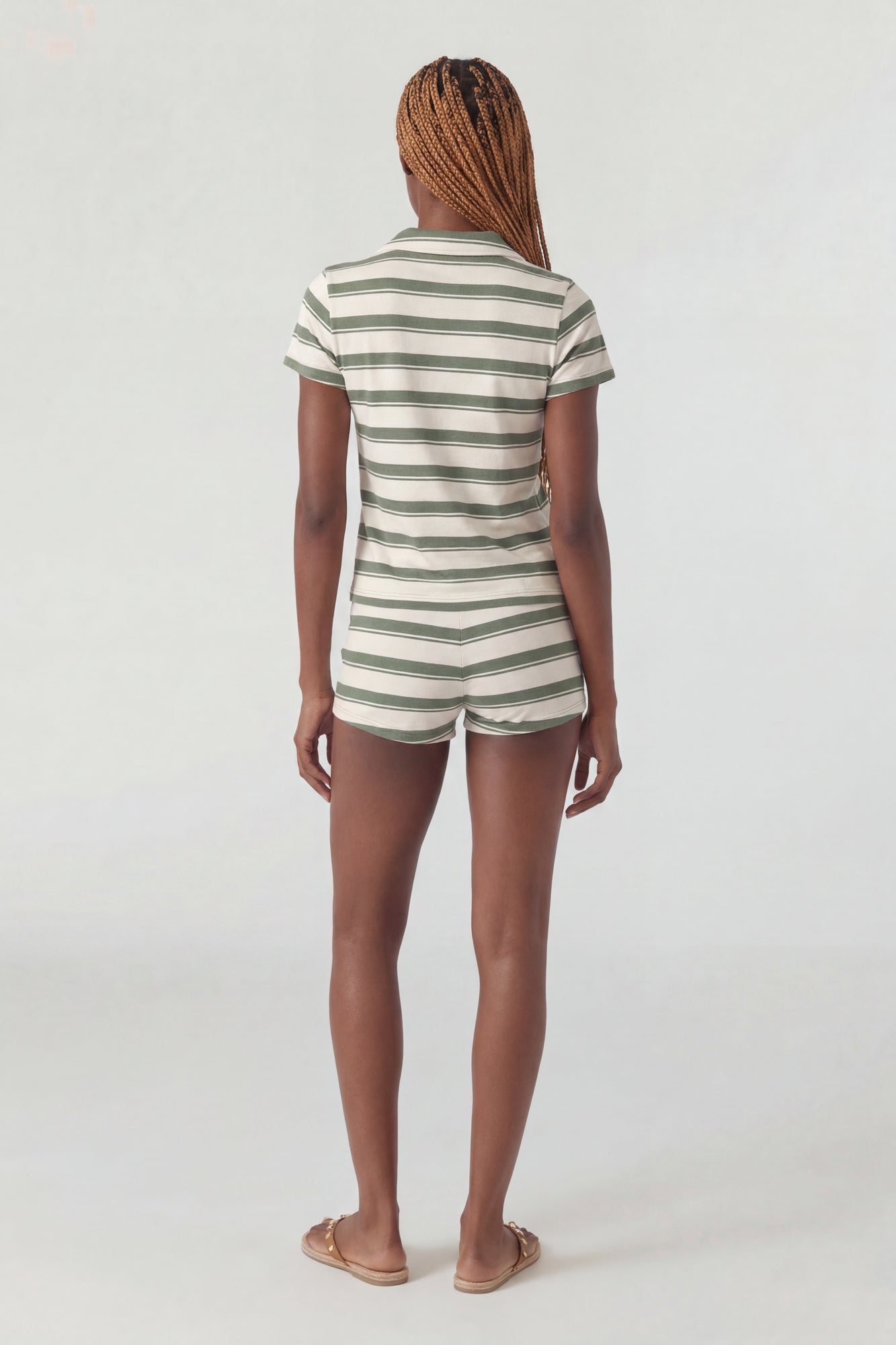Striped Polo & Short Set
