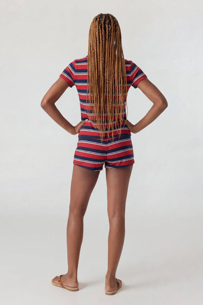 Striped Polo & Short Set