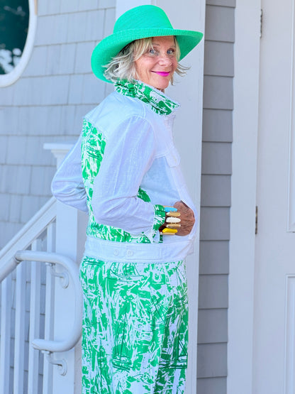 HARBOR LIGHTS GREEN SAILBOAT DRESS