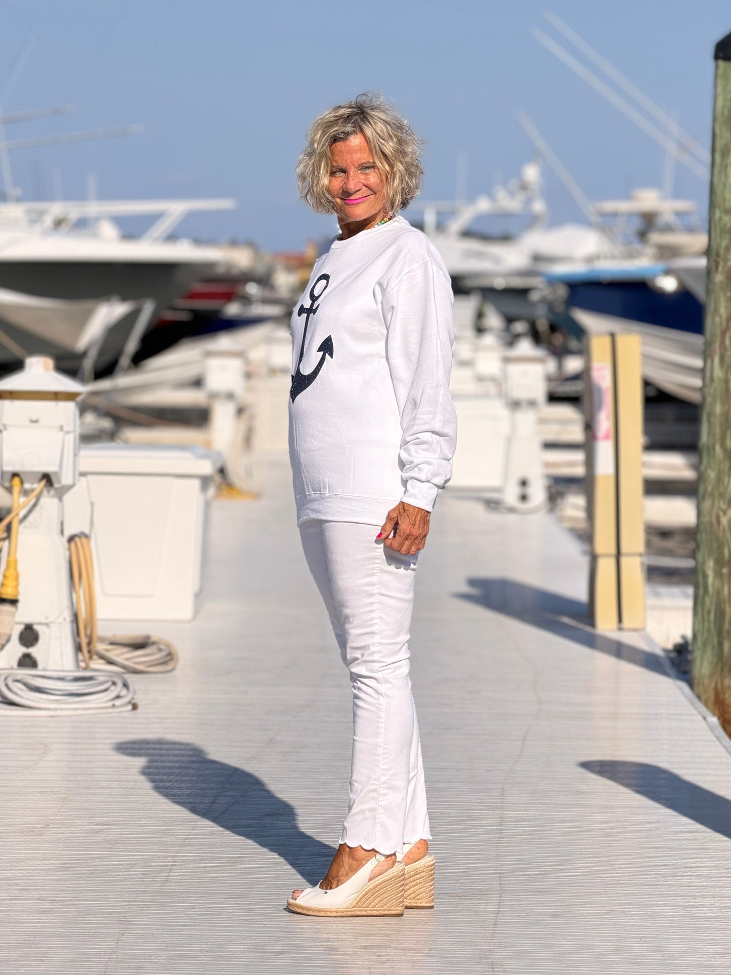 Glitter anchor Sweatshirt