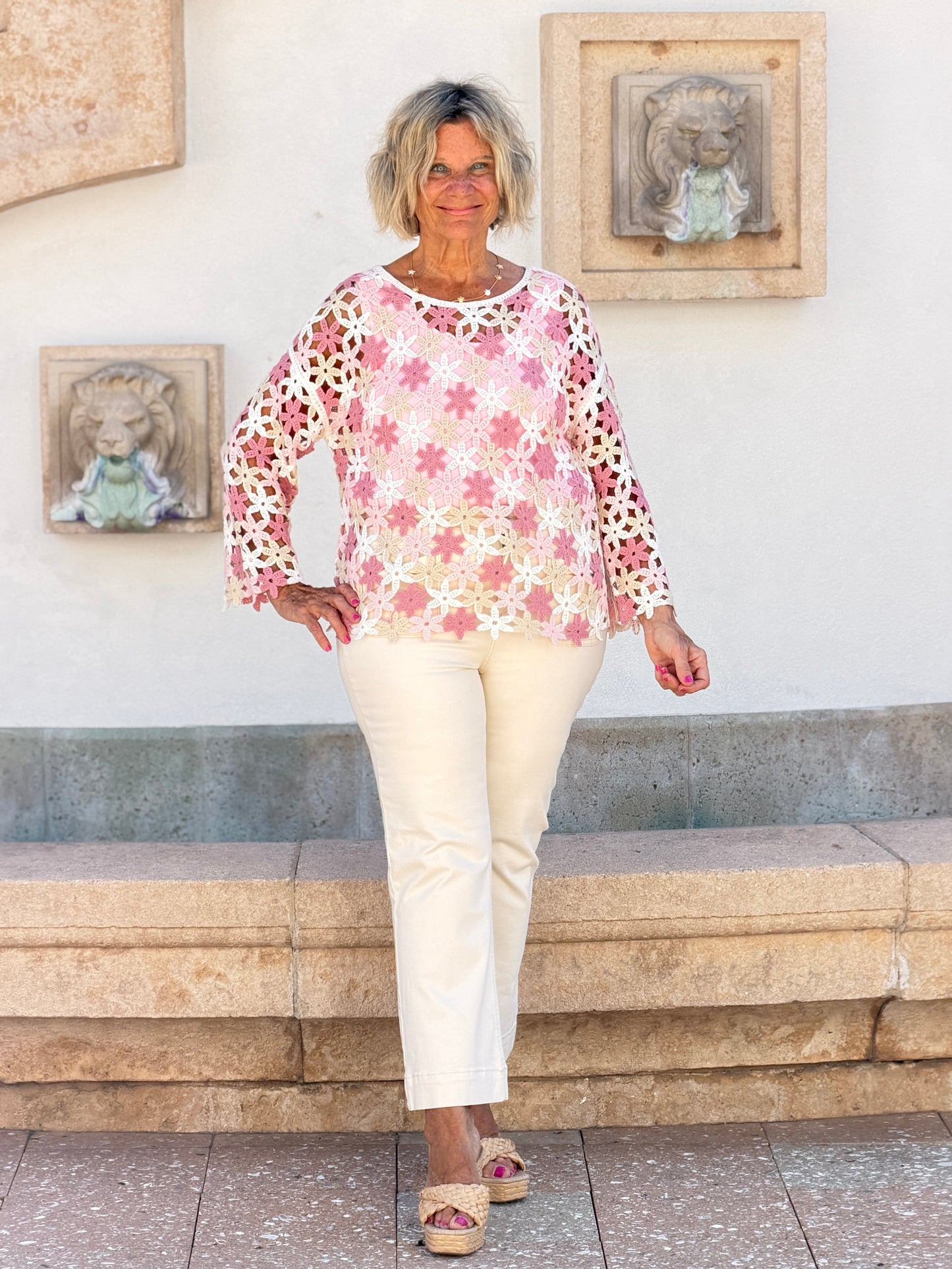 Handcrafted Floral Crochet Top