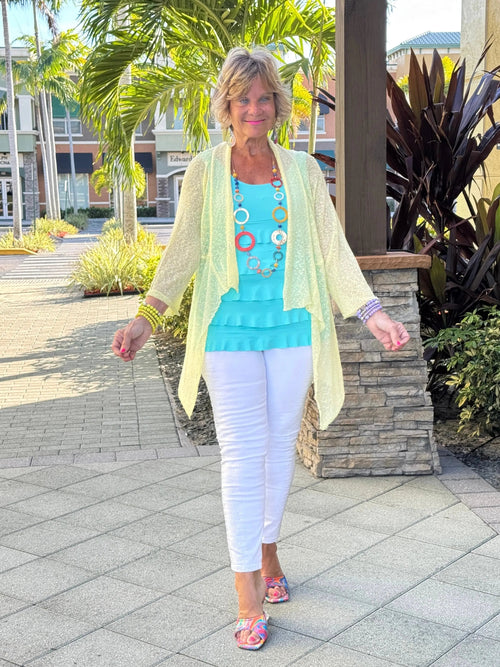 LULU-B CLEAR SUNSHINE RUFFLE WRAP