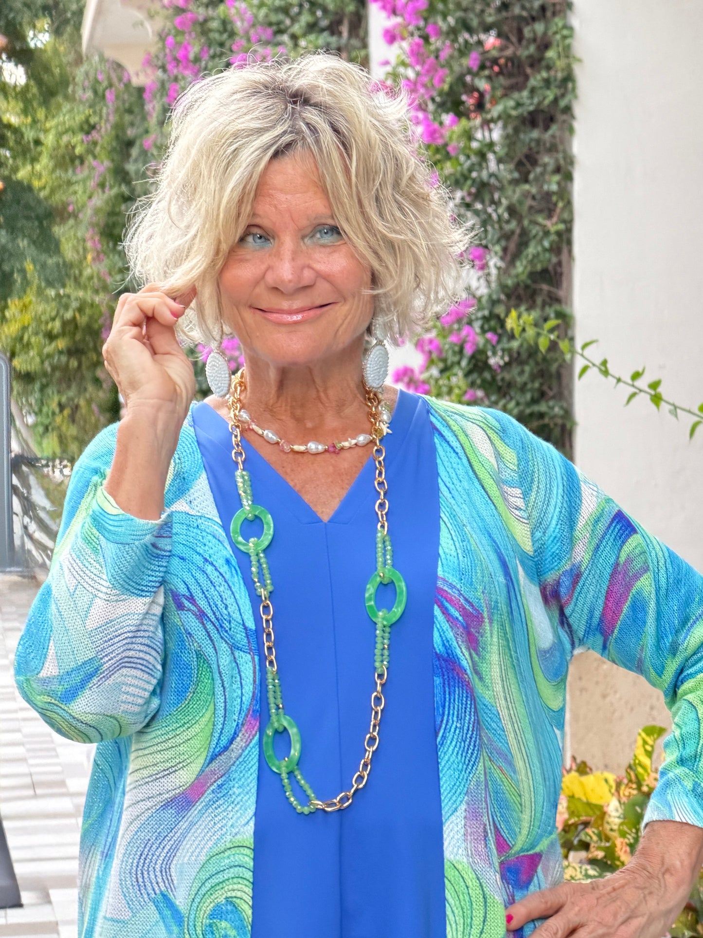 COLOR SPLASH CARDIGAN - BOUNTIFUL