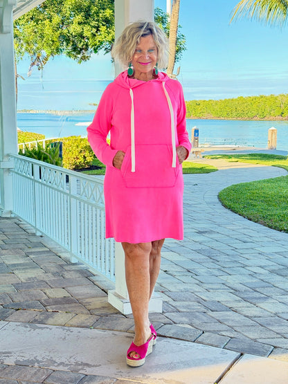 Lulu b  kangaroo Hot Pink Scuba Dress