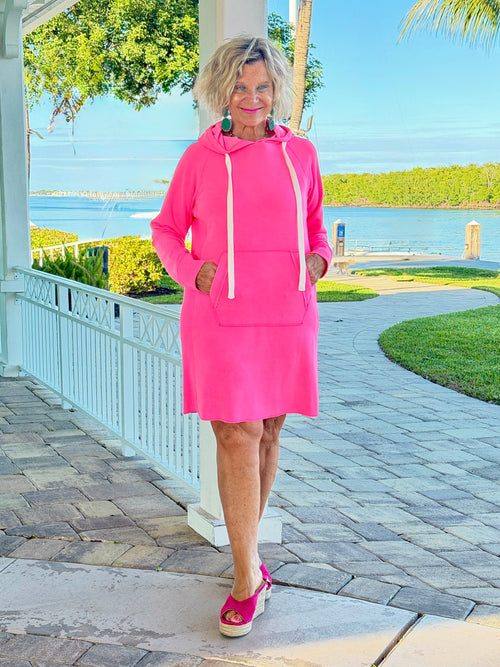 Lulu b  kangaroo Hot Pink Scuba Dress