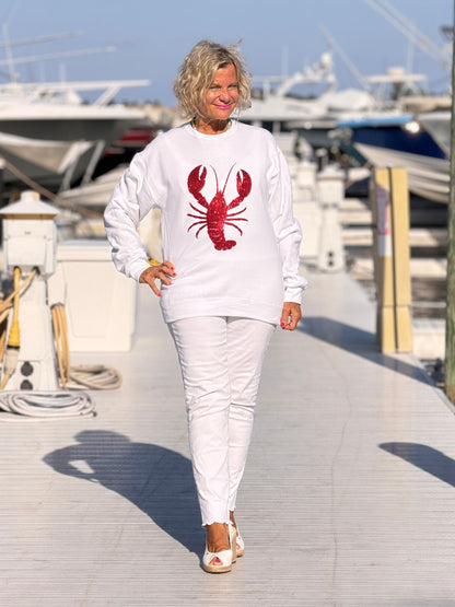 Glitter Red lobster  Sweatshirt