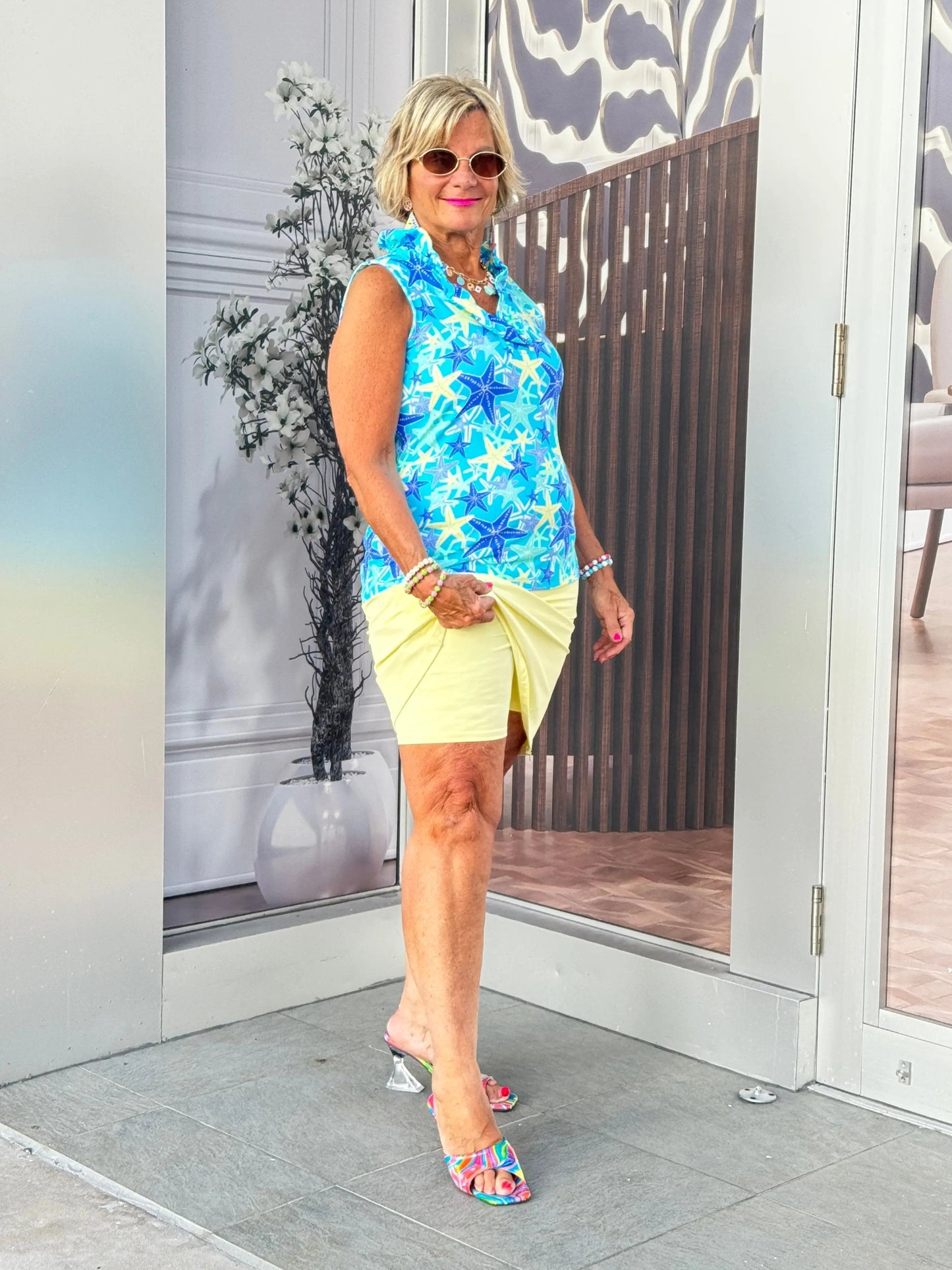 LULU-B CLEAR YELLOW SKORT