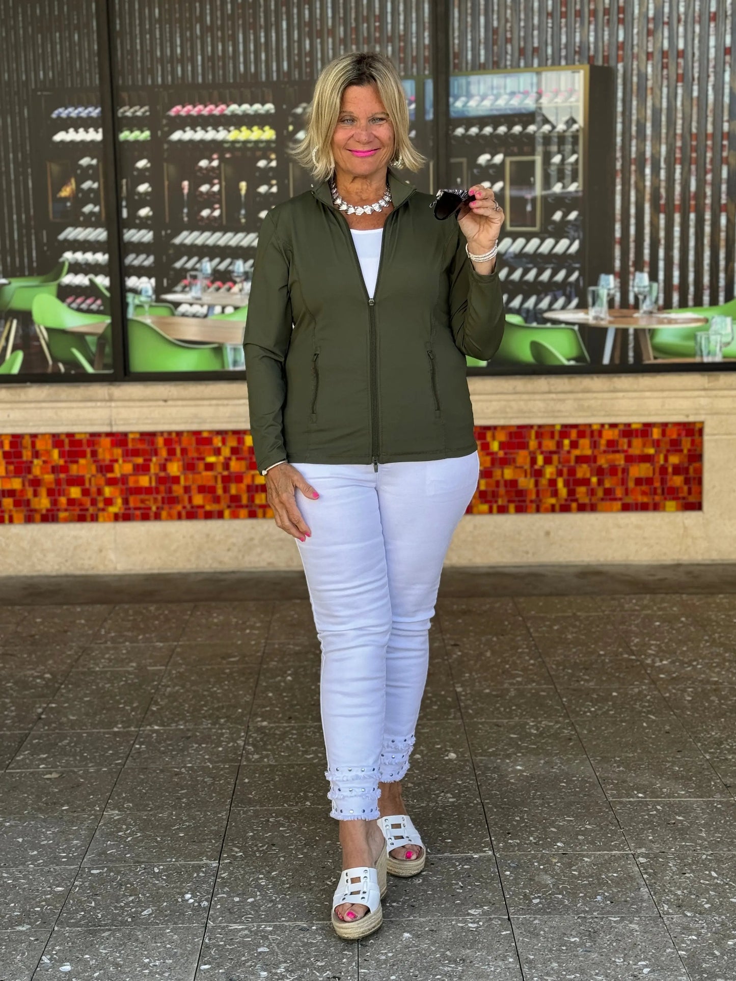 LULU-B OLIVE FULL ZIPPER JACKET