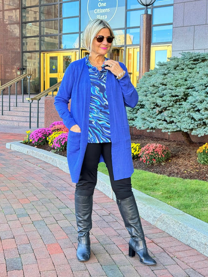 LULU-B SAPPHIRE CASHMERE CARDIGAN
