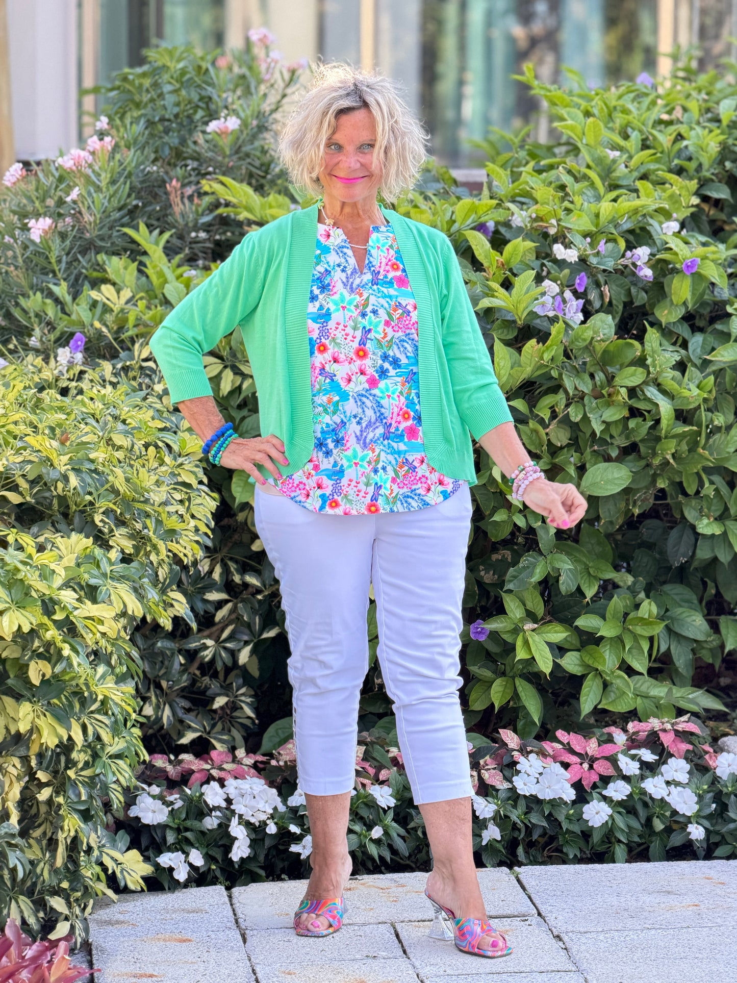 LULU P PARADISE GARDEN NOTCH TOP