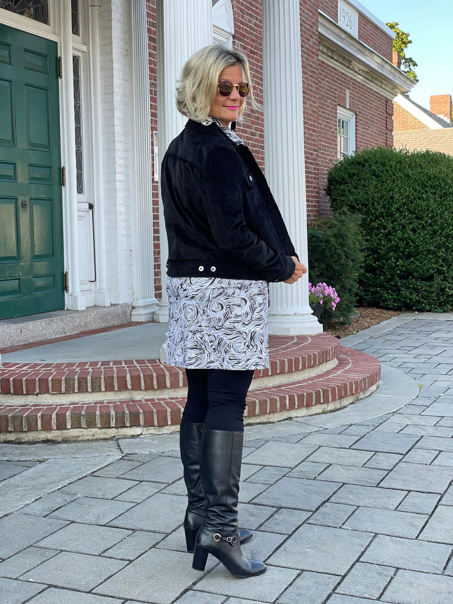 ELEGANT EXPRESSIONS RUFFLE NECK DRESS