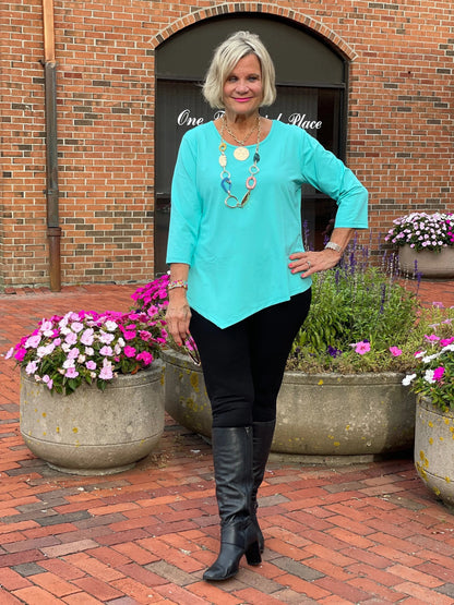 LULU-B SEA-FOAM ASYMMETRIC TOP