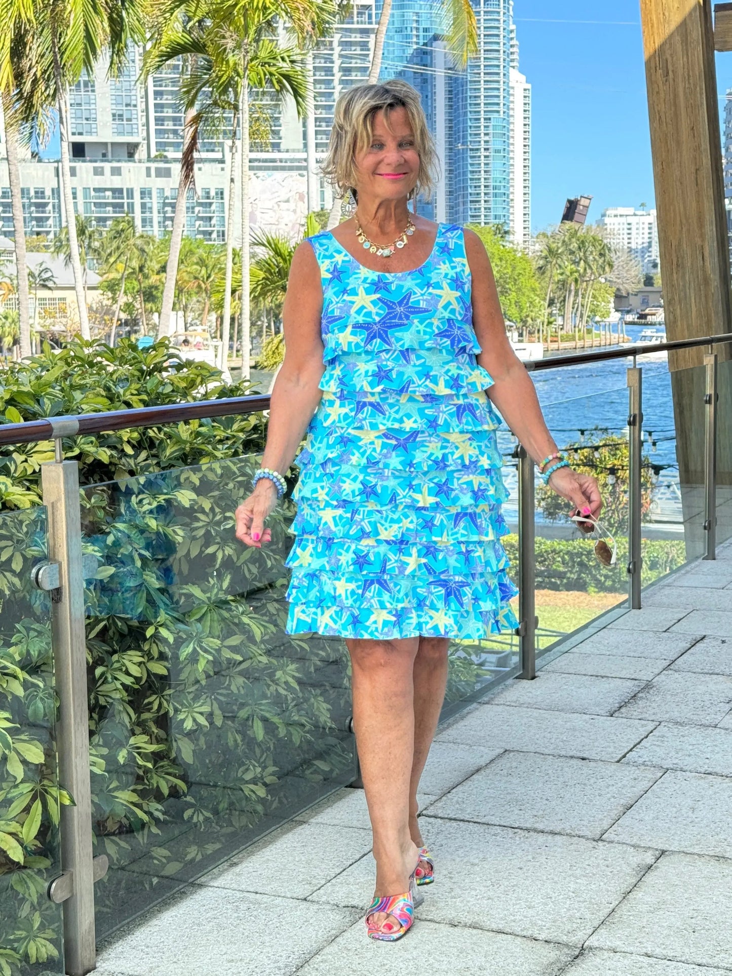 LULU B STARFISH SPLASH CHA CHA DRESS