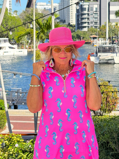 LULU B SEAHORSE BAY ZIPPER SWING DRESS