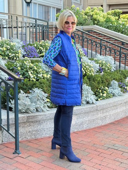 LULU-B COBALT PUFFER VEST