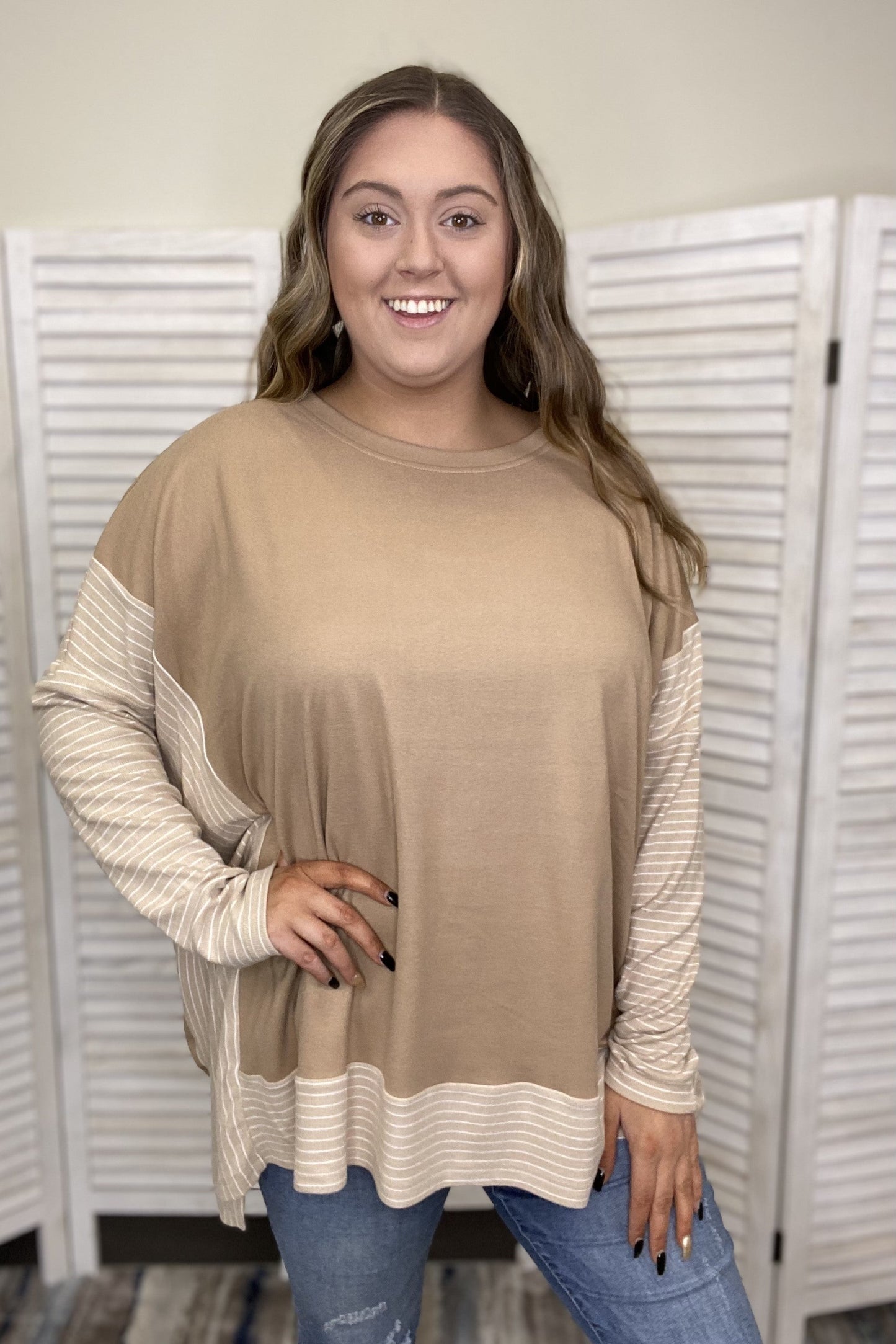 Anytime Anyplace Women's Oversized Long Sleeve Top