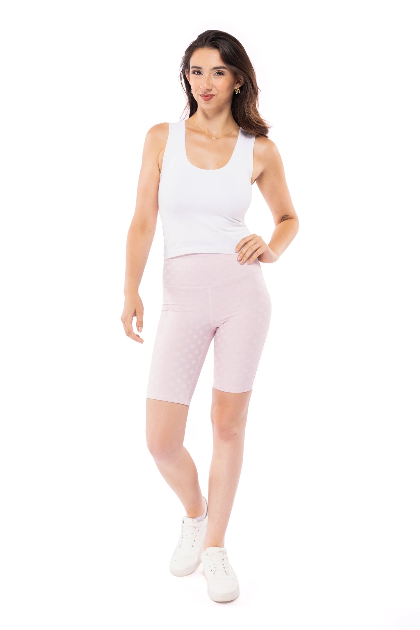 Polka Dot Women's Stretchy Bike Shorts