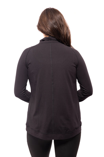 Passion Over Perfection Women's Cowl Neck Asymmetric Jacket
