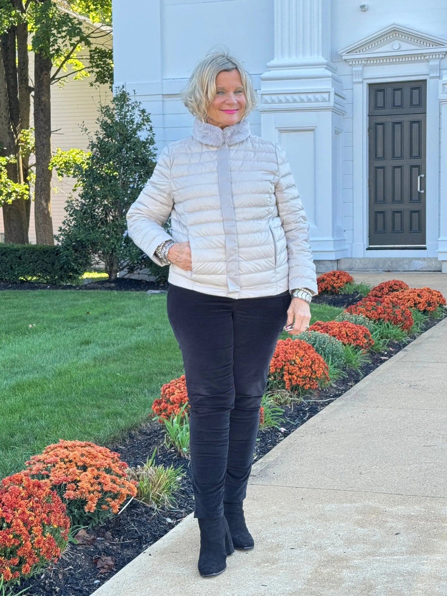 LULU-B SILVER FAUX FUR JACKET