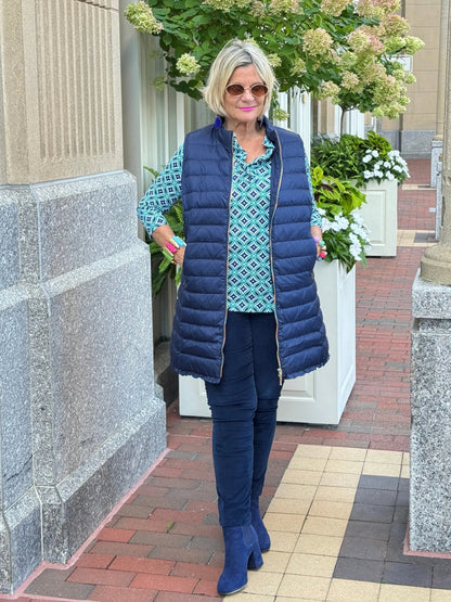 LULU-B NAVY PUFFER VEST