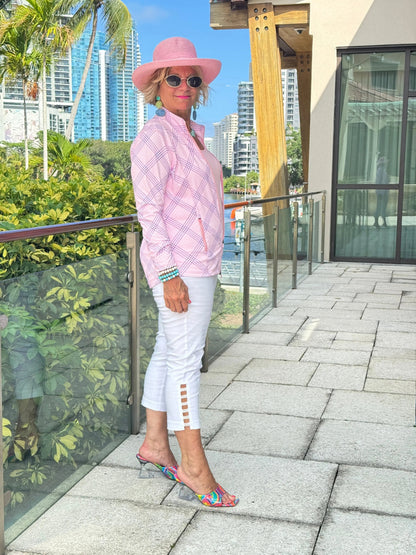 LULU B PINK CHIC FULL ZIPPER JACKET